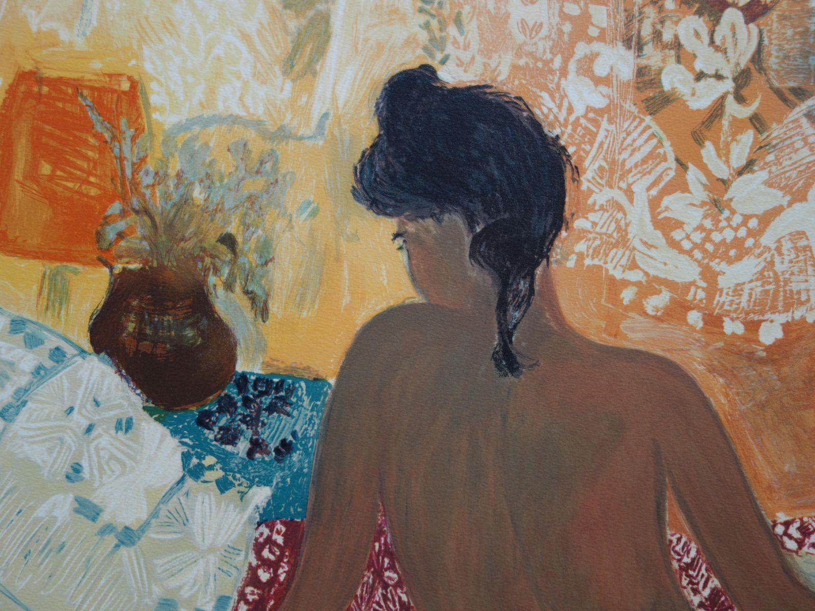 Nancy Delouisnaked Woman   Original Handsigned Lithograph photo Art