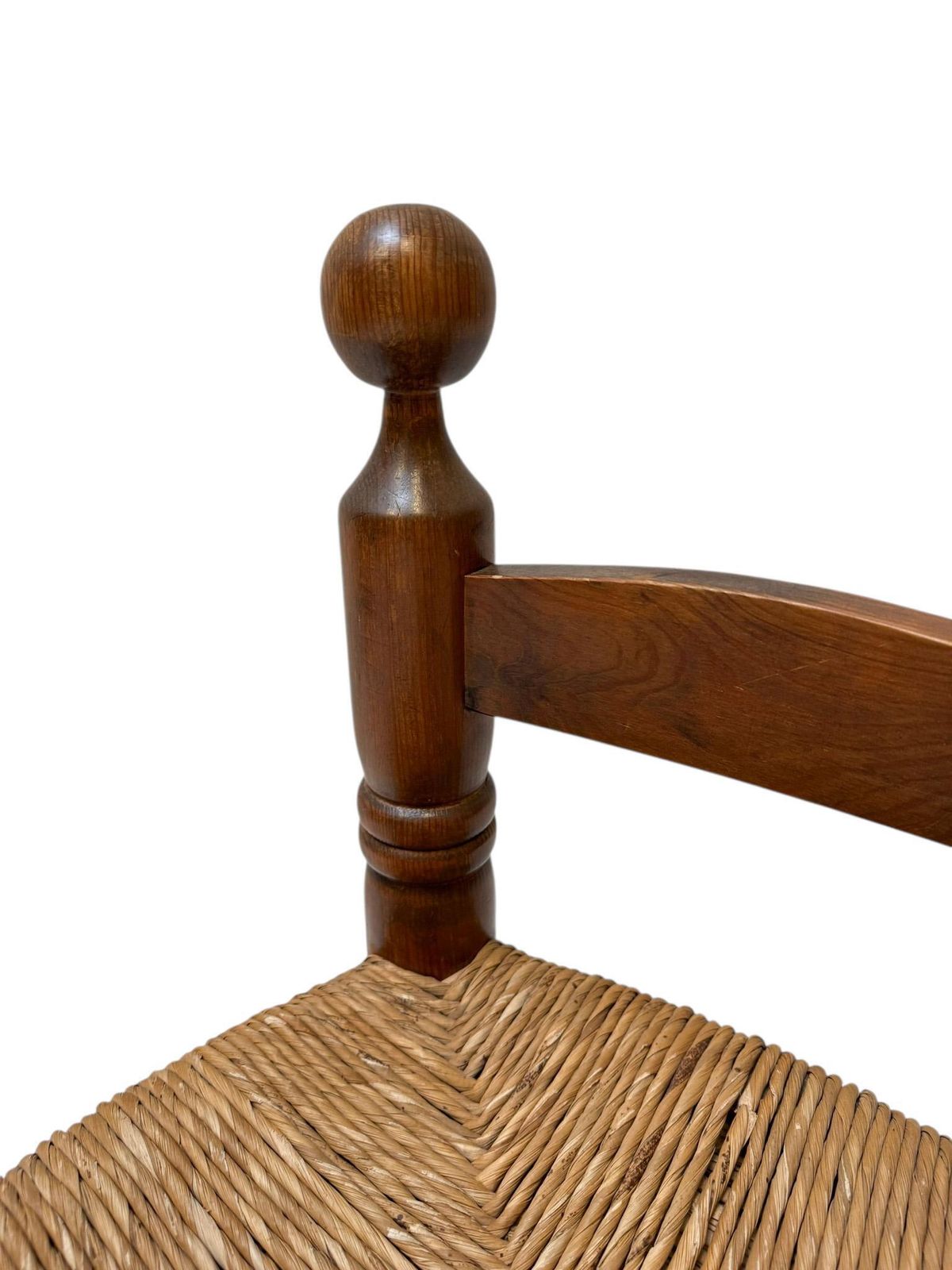 French Rustic Brutalist Low Side Chair In The Style Of Charles Dudouyt, 1940s photo Furniture