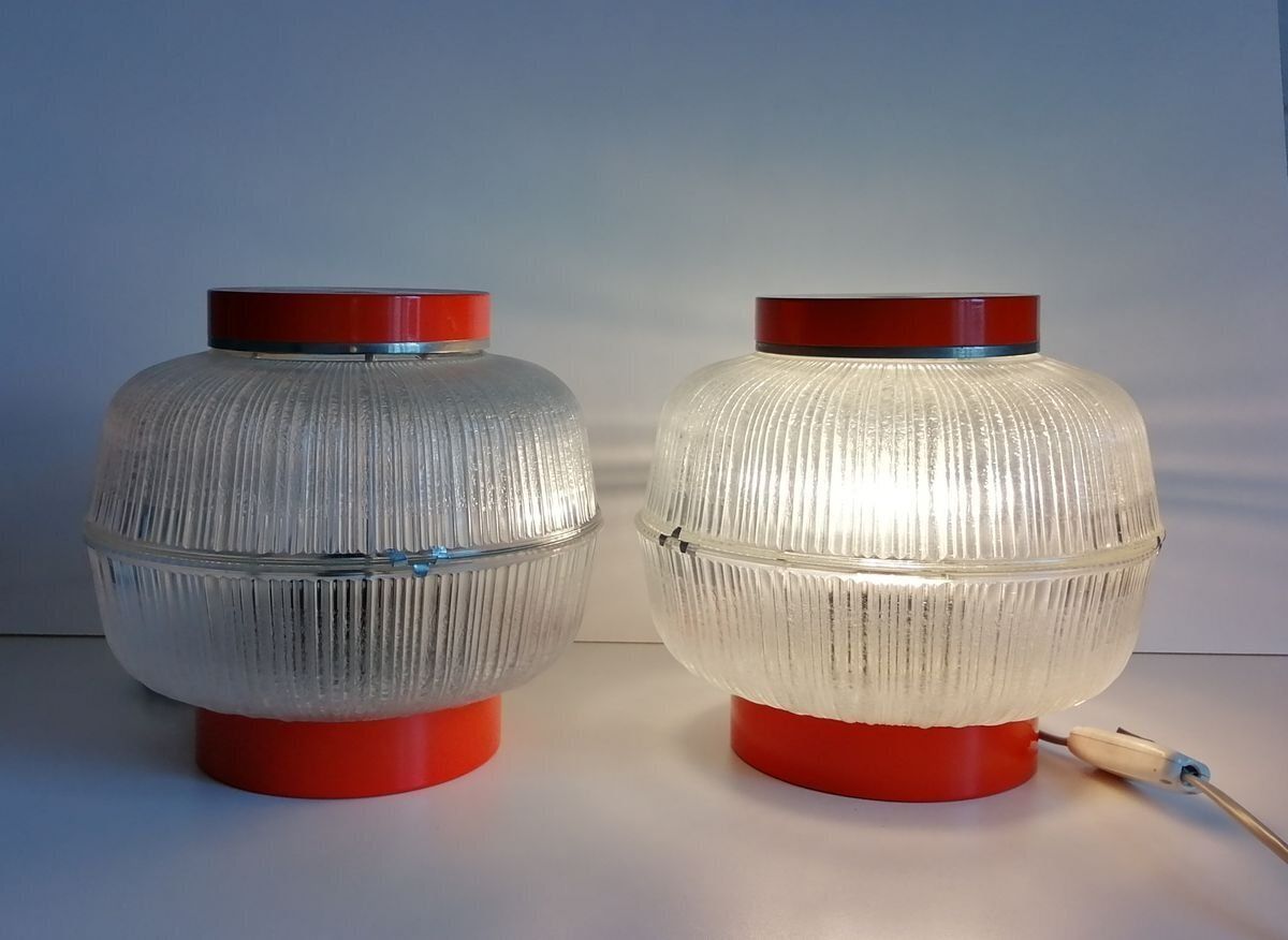 photo furniture Mid Century Tafellampen Van Napako, Set Van 2