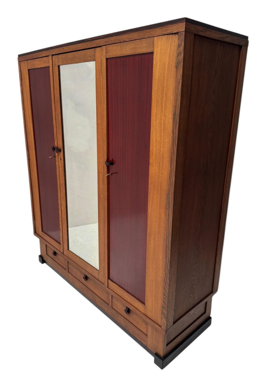 3425.0 Art Deco Modernist Armoire Or Wardrobe By J.J. Zijfers Amsterdam, 1920s photo