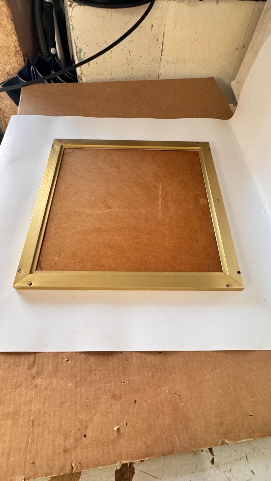 photo furniture 1970s French Mirror – High Quality Metal Frame With Bakelite Border, Warm Brown