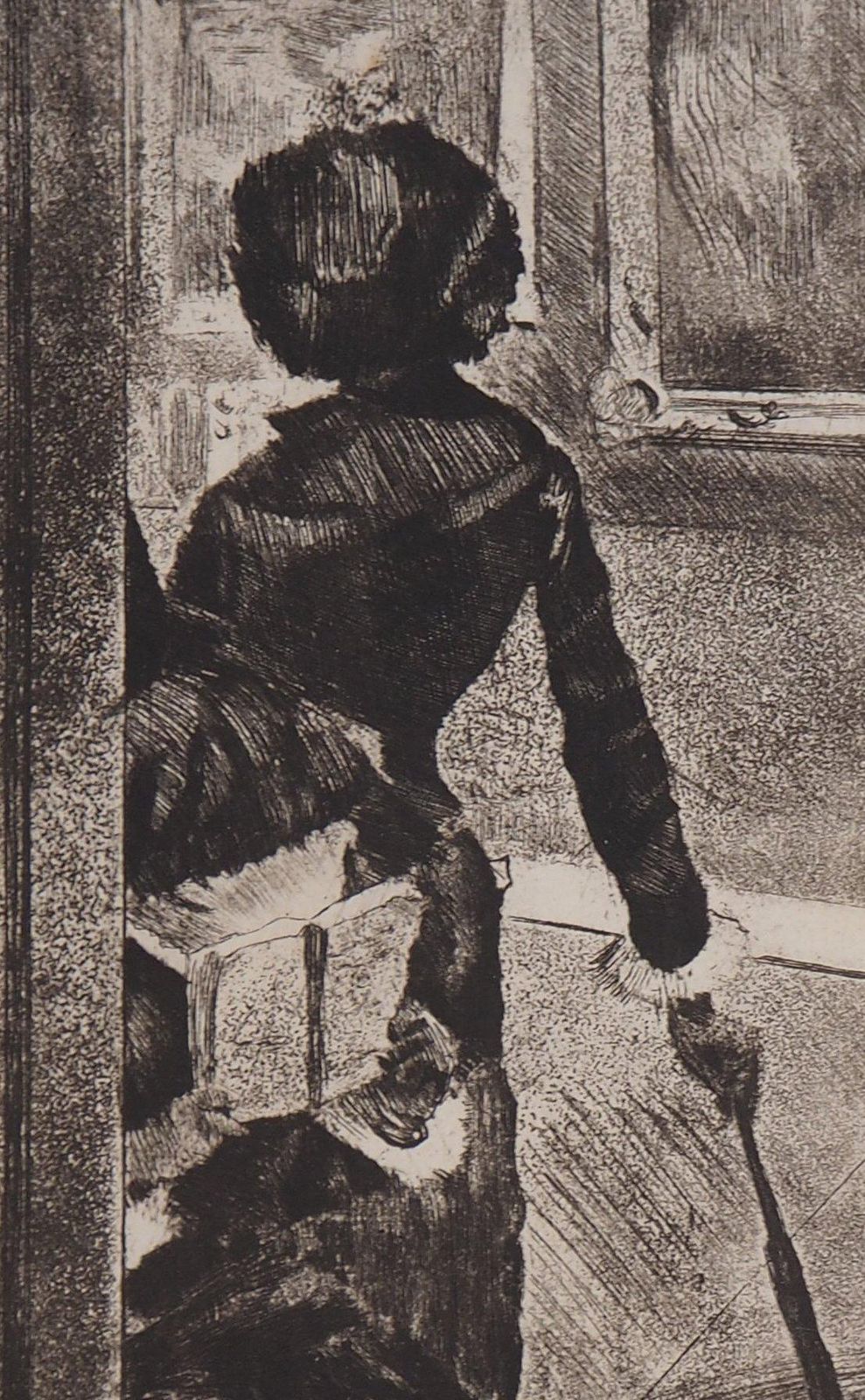Edgar Degasmary Cassatt At The Louvre Museum   Original Etching (Delteil #29)1880 photo Art