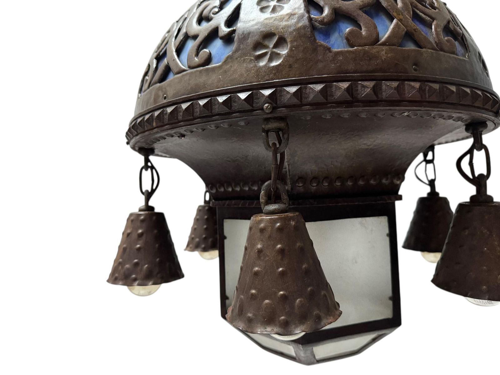 photo for sale Vienna Secession Art Nouveau Chandelier Austria, 1900s