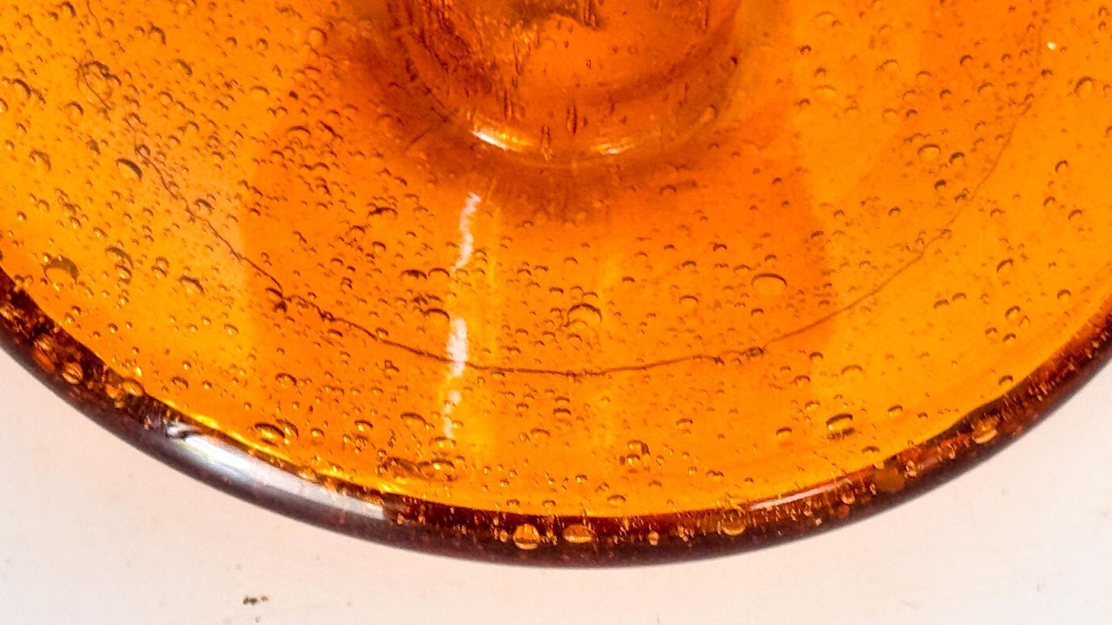 Pair Of Orange Bubble Glass Candle Holders – Biot, France – 1960s photo buy
