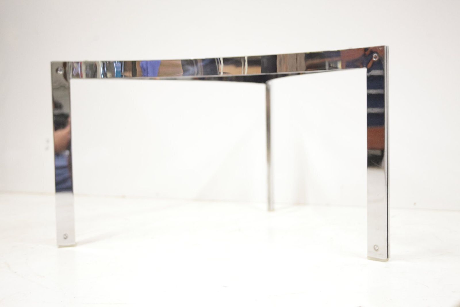 Italian Round Chrome And Glass Coffee Table, 1980s photo 737.0