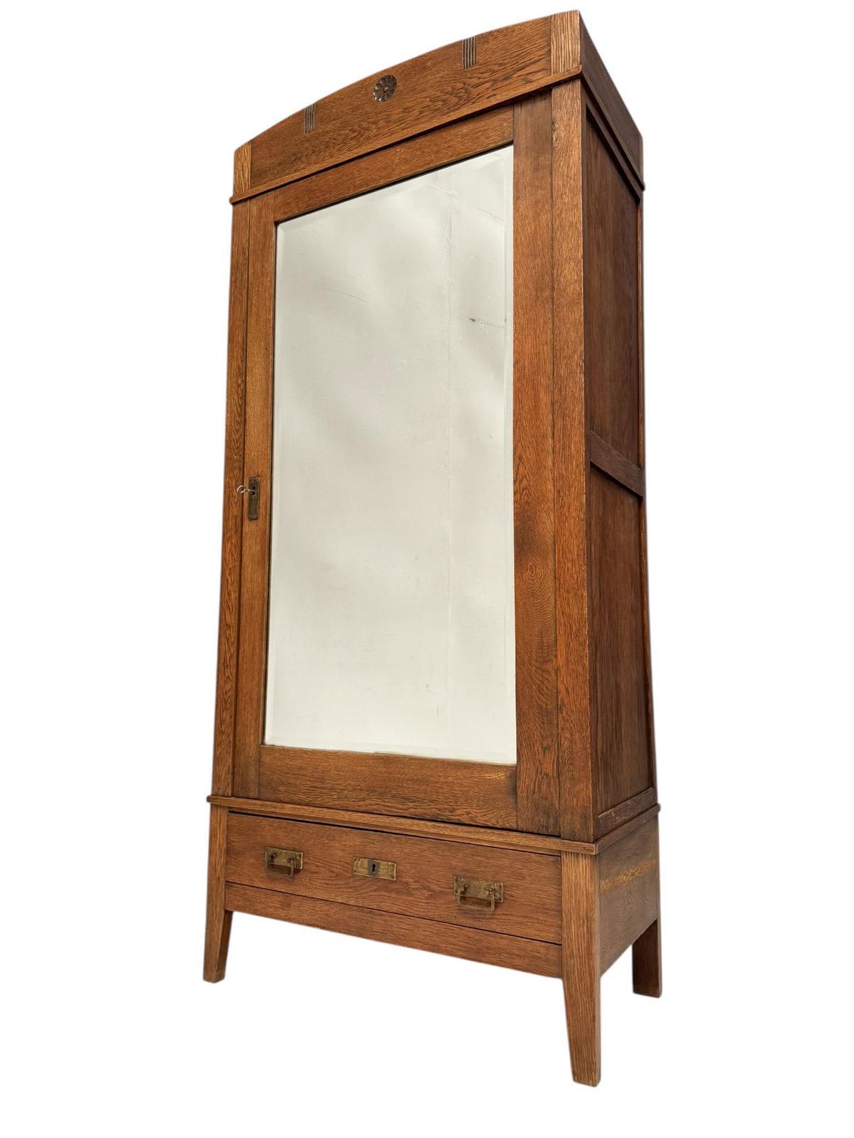 Oak Art Nouveau Armoire Or Wardrobe, 1900s photo furniture