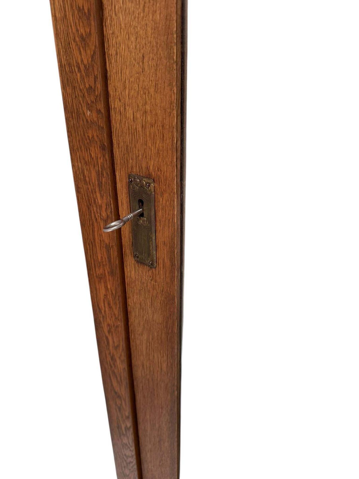 Furniture Oak Art Nouveau Armoire Or Wardrobe, 1900s photo