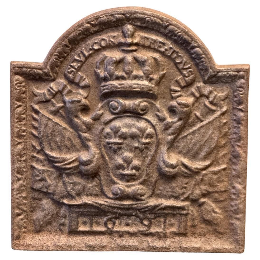 Louis XIV Style 'Seul Contre Tous' Fireback / Backsplash, 20th Century
