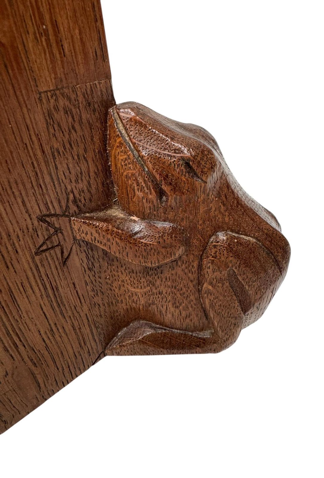 Home Decor Arts & Crafts Wall Mirror With Hand Carved Frogs By Kobus De Graaff, 1900s photo