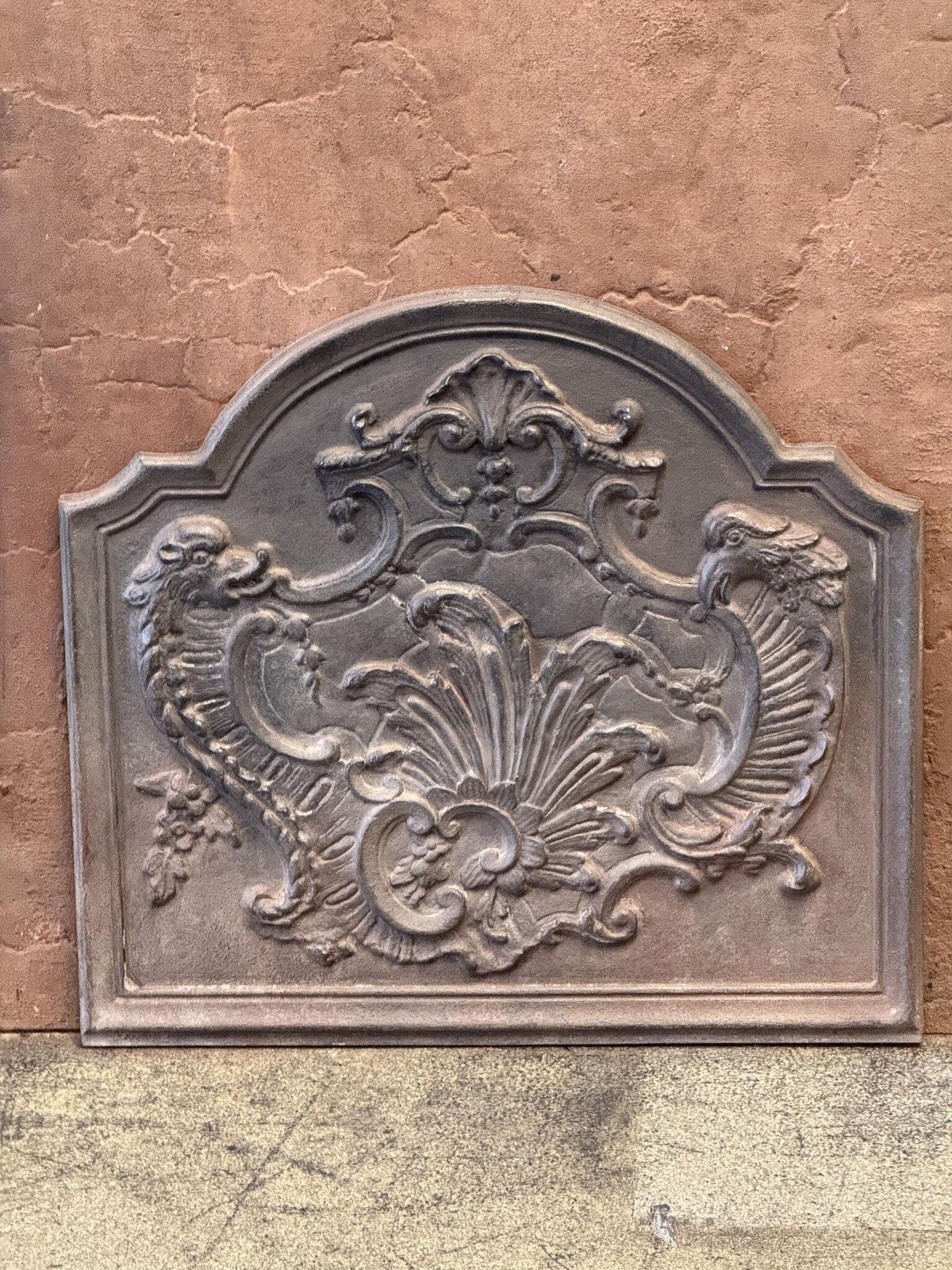 French Napoleon III Style Fireback / Backsplash, 20th Century photo for sale