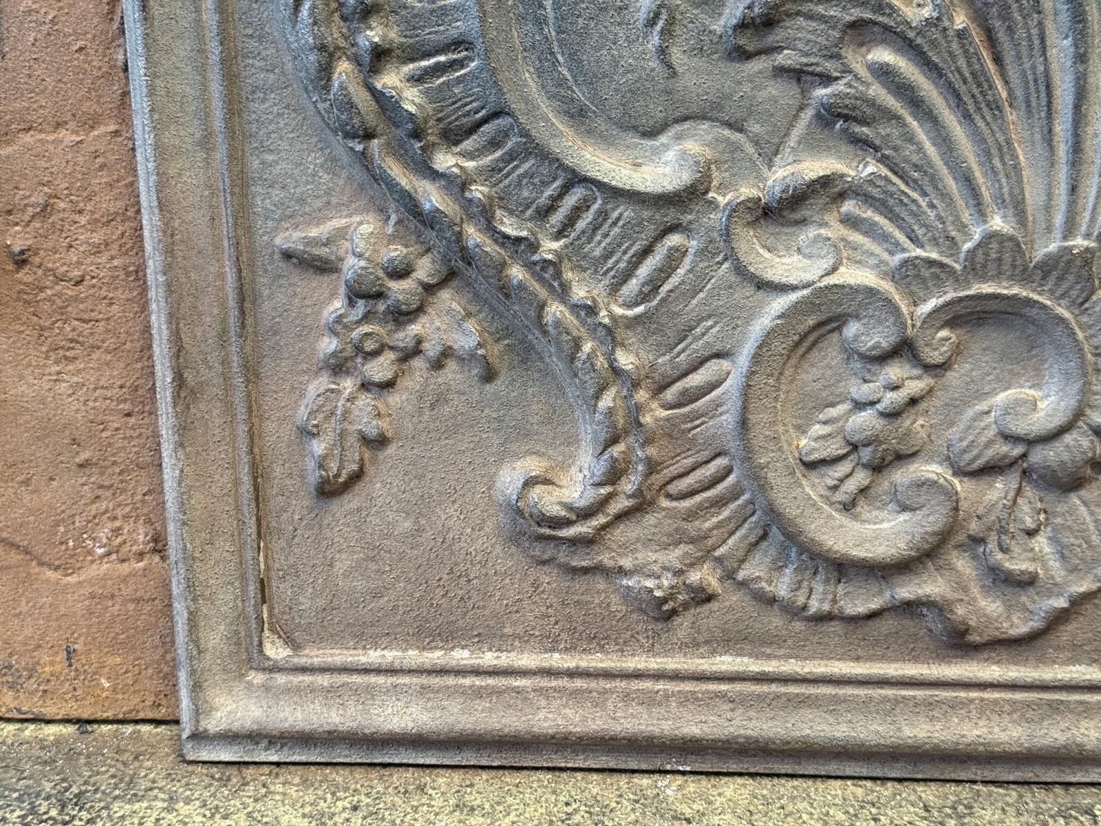 Home Fixtures French Napoleon III Style Fireback / Backsplash, 20th Century photo