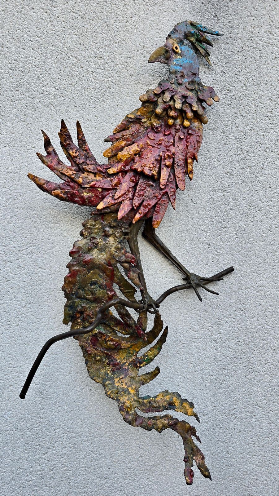 Brutalist Handcrafted Wall Sculpture Of A Rooster, Europe, Circa 1960s–1970s photo furniture