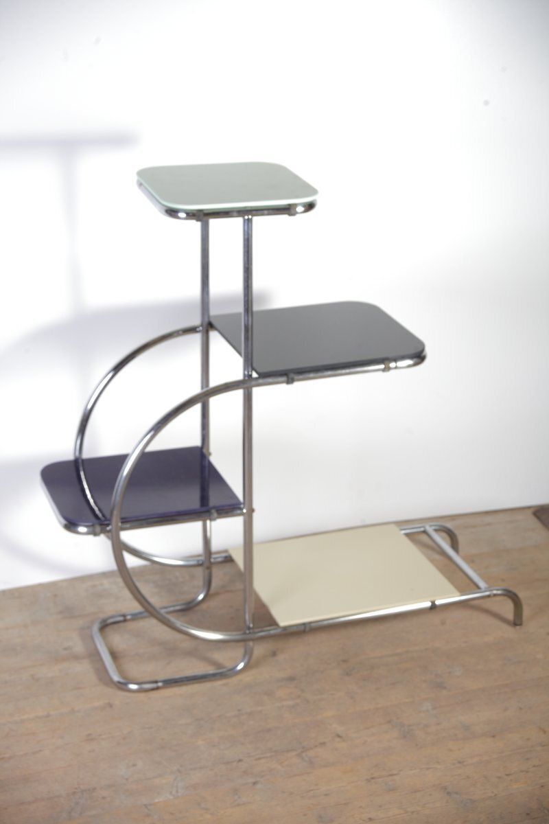 Tubular Chrome Flower Stand By Hynek Gottwald, 1940s