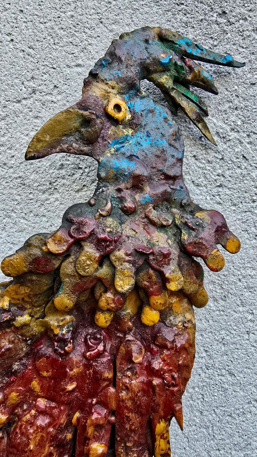 Brutalist Handcrafted Wall Sculpture Of A Rooster, Europe, Circa 1960s–1970s photo 3000.0