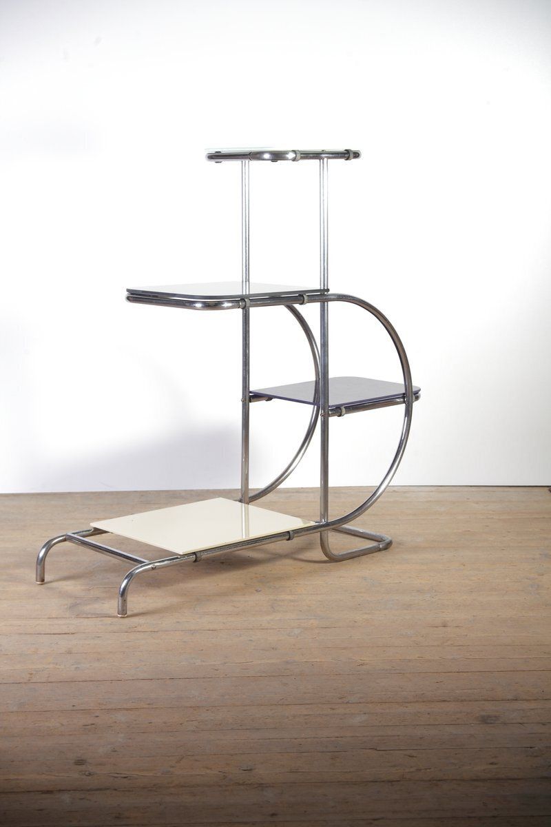 477.0 Tubular Chrome Flower Stand By Hynek Gottwald, 1940s photo