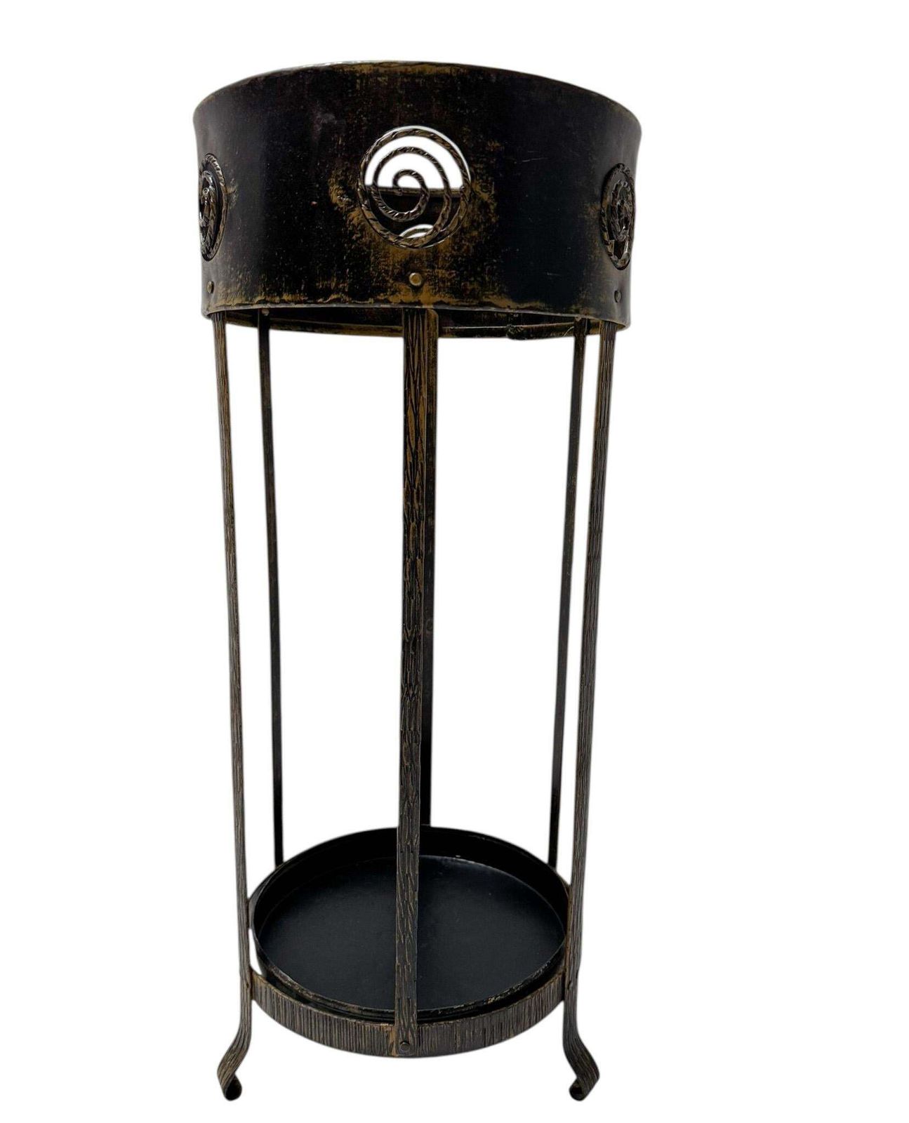 Vienna Secession Patinated Metal Umbrella Stand, 1900s photo furniture