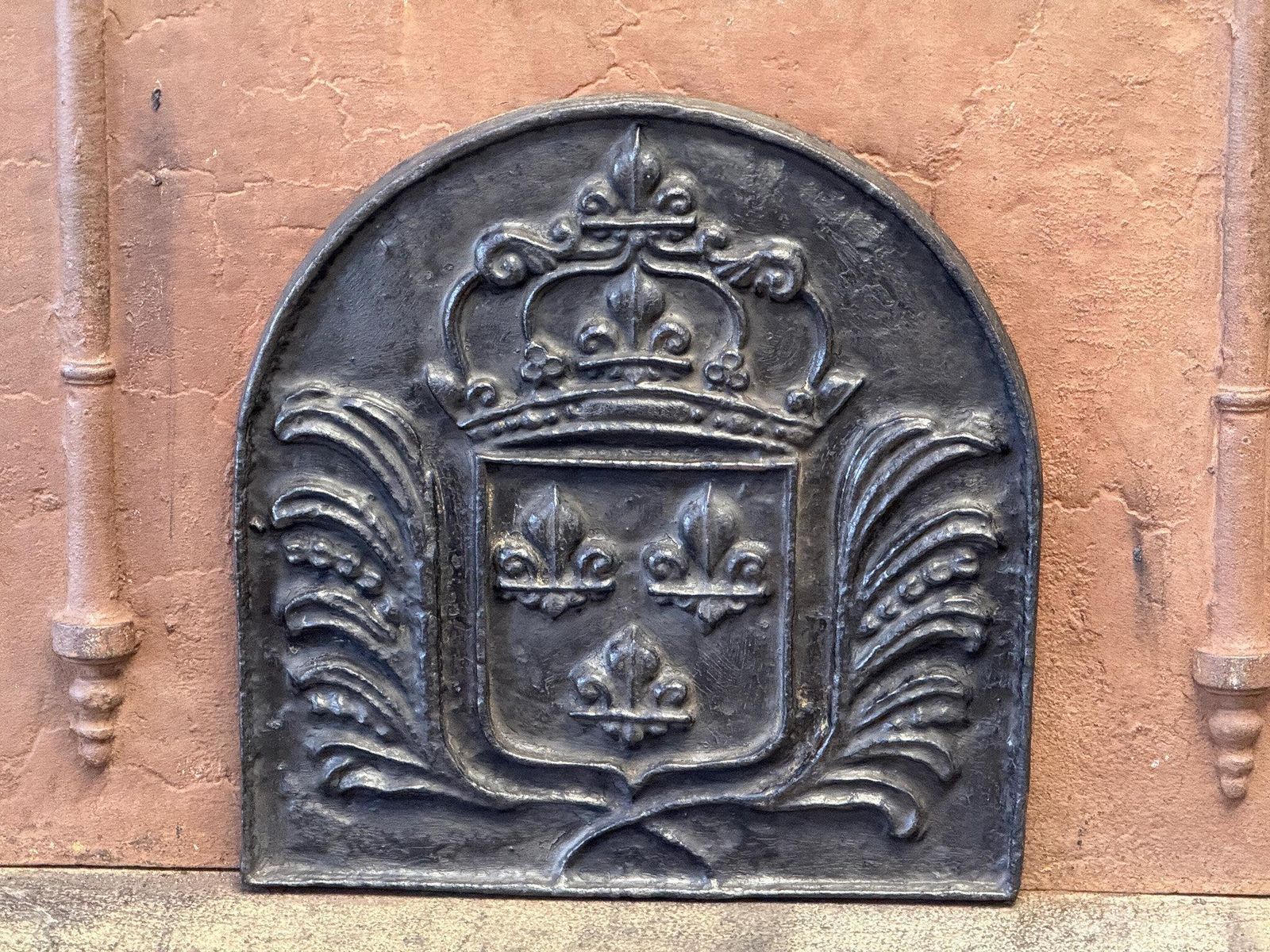 French Louis XV Style 'Arms Of France' Fireback / Backsplash, 20th Century photo furniture