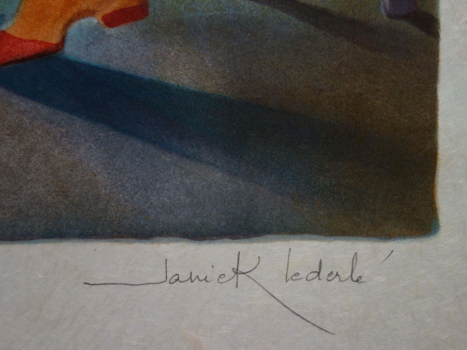 Janick Lederlewomen Of Mykonos    Original Handsigned Lithograph photo furniture