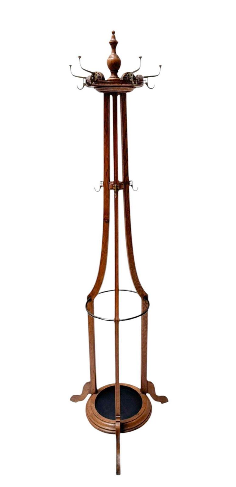 Arts & Crafts Coat Stand Or Porte Manteau With Rotating Top, 1900s photo for sale