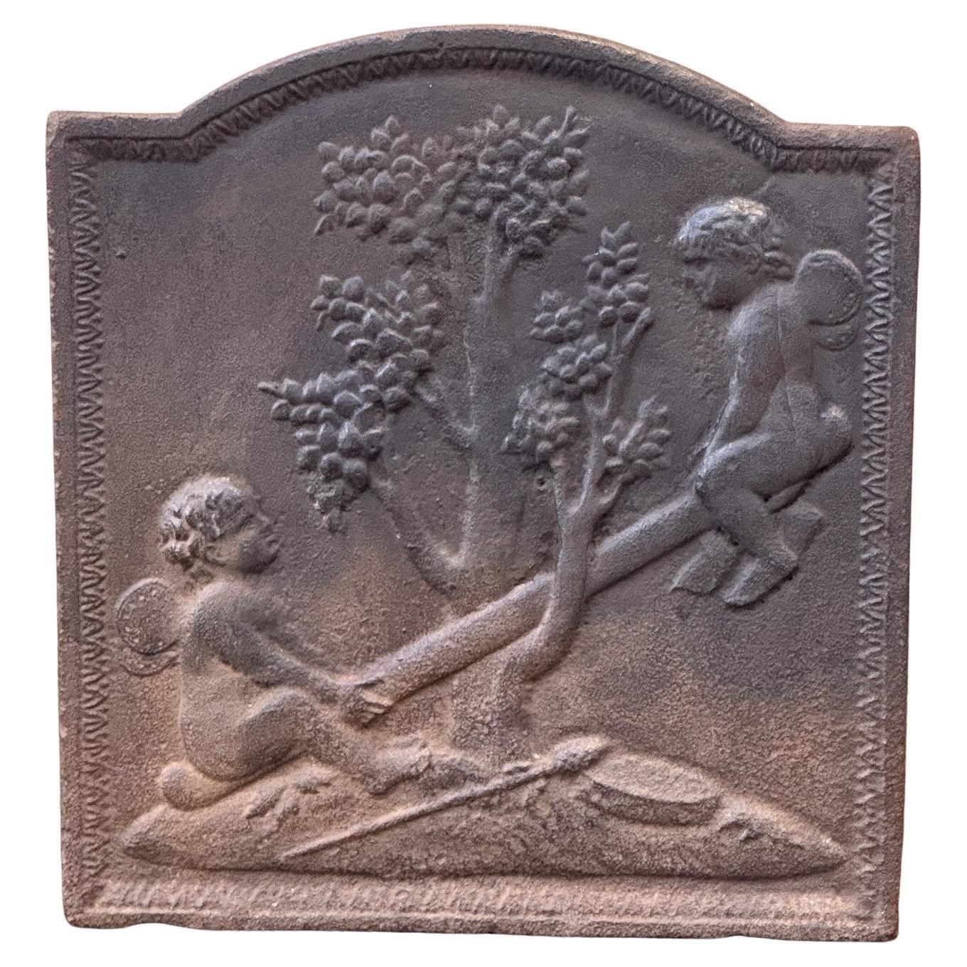 19th Century French Napoleon III Period 'Cupids' Fireback / Backsplash