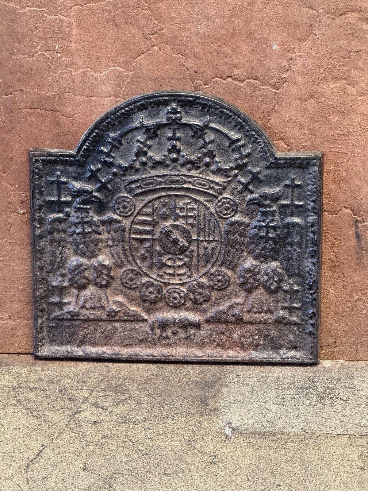 20th Century 'Arms Of Loraine' Fireback / Backsplash, Louis XIV Style photo for sale