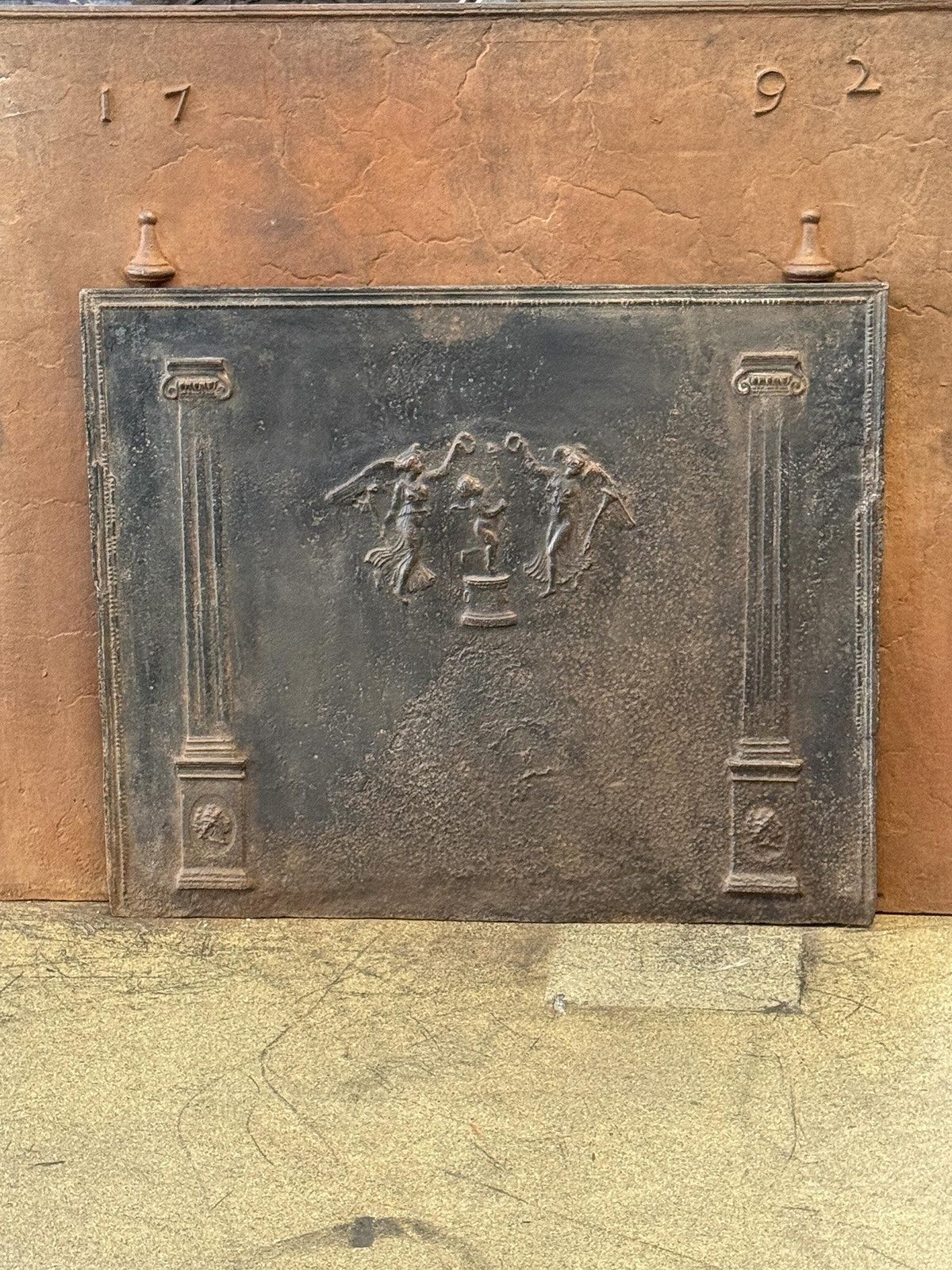 French 'Neoclassical' Fireback / Backsplash, Early 19th Century photo furniture