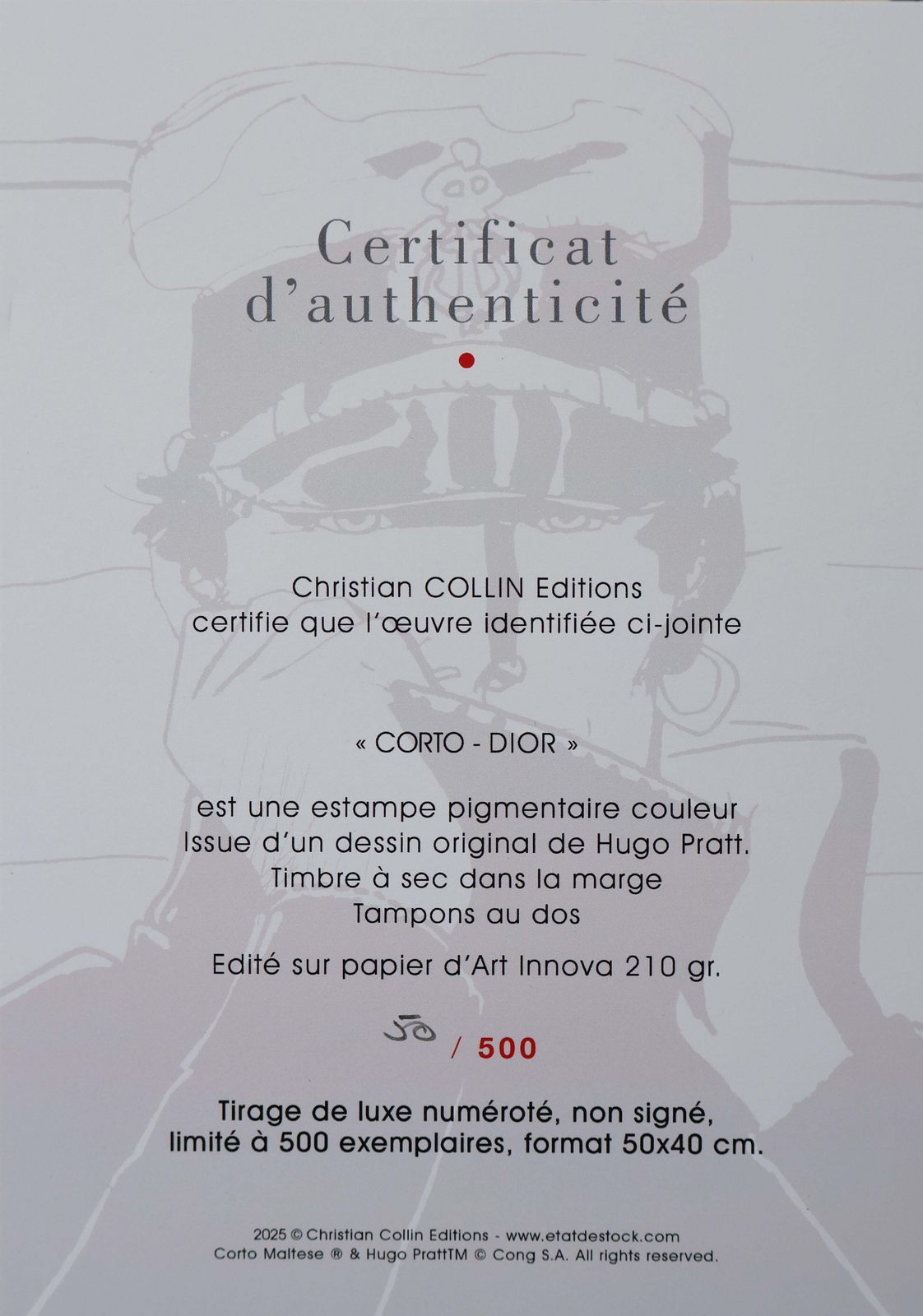 photo furniture Hugo Prattcorto Maltese : Dior   Original Screenprint Ltd /5002025
