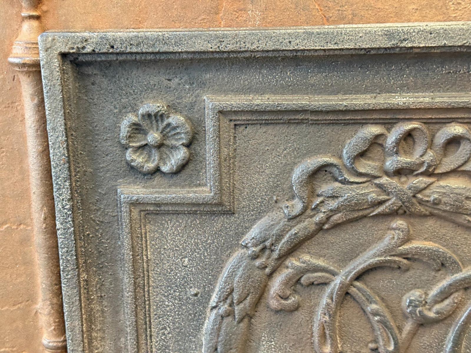 French 'Monogram' Fireback / Backsplash Louis XV Period, Dated 1770 photo vinterior