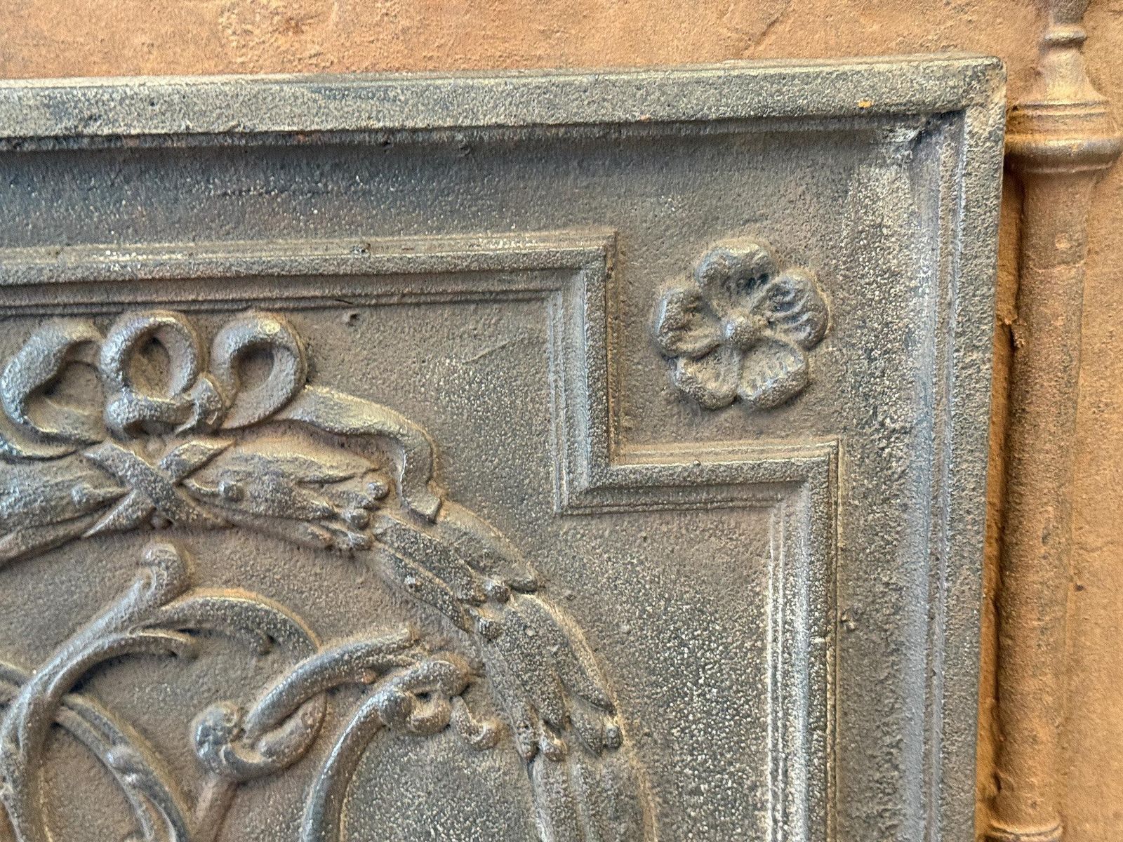 photo for sale French 'Monogram' Fireback / Backsplash Louis XV Period, Dated 1770