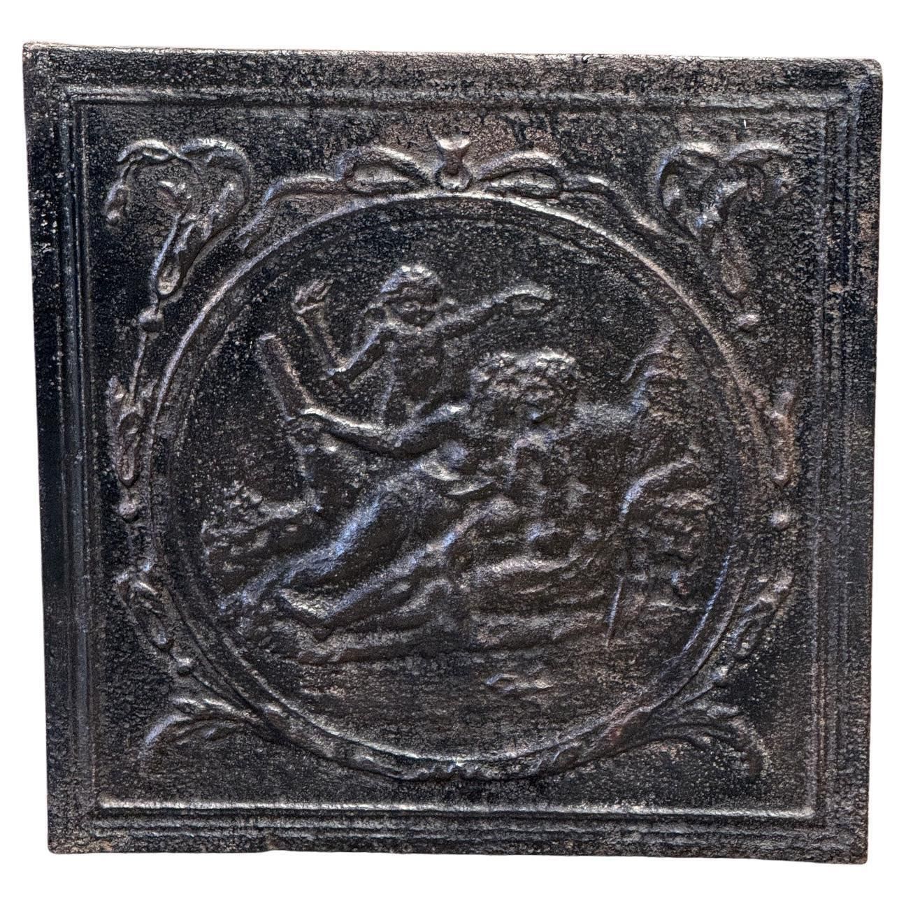 French 'Allegory Of Love' Fireback / Backsplash, 19th Century, Victorian Period