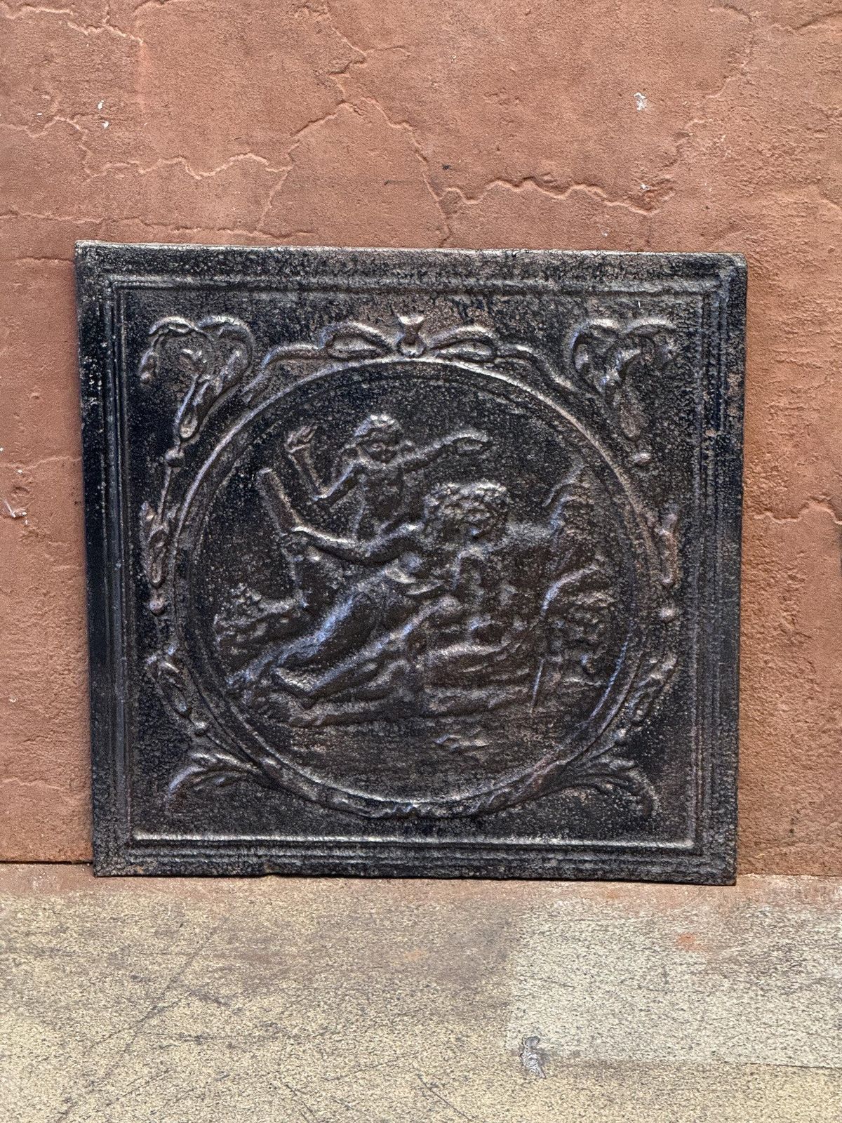 French 'Allegory Of Love' Fireback / Backsplash, 19th Century, Victorian Period photo furniture