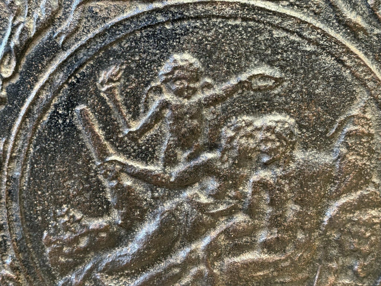 photo for sale French 'Allegory Of Love' Fireback / Backsplash, 19th Century, Victorian Period