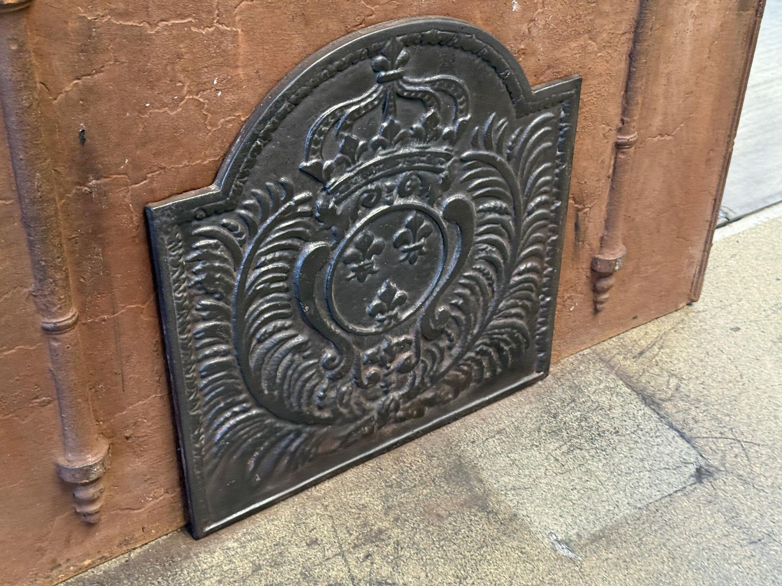 French Louis XV Style Arms Of France Fireback / Backsplash, 20th Century photo for sale