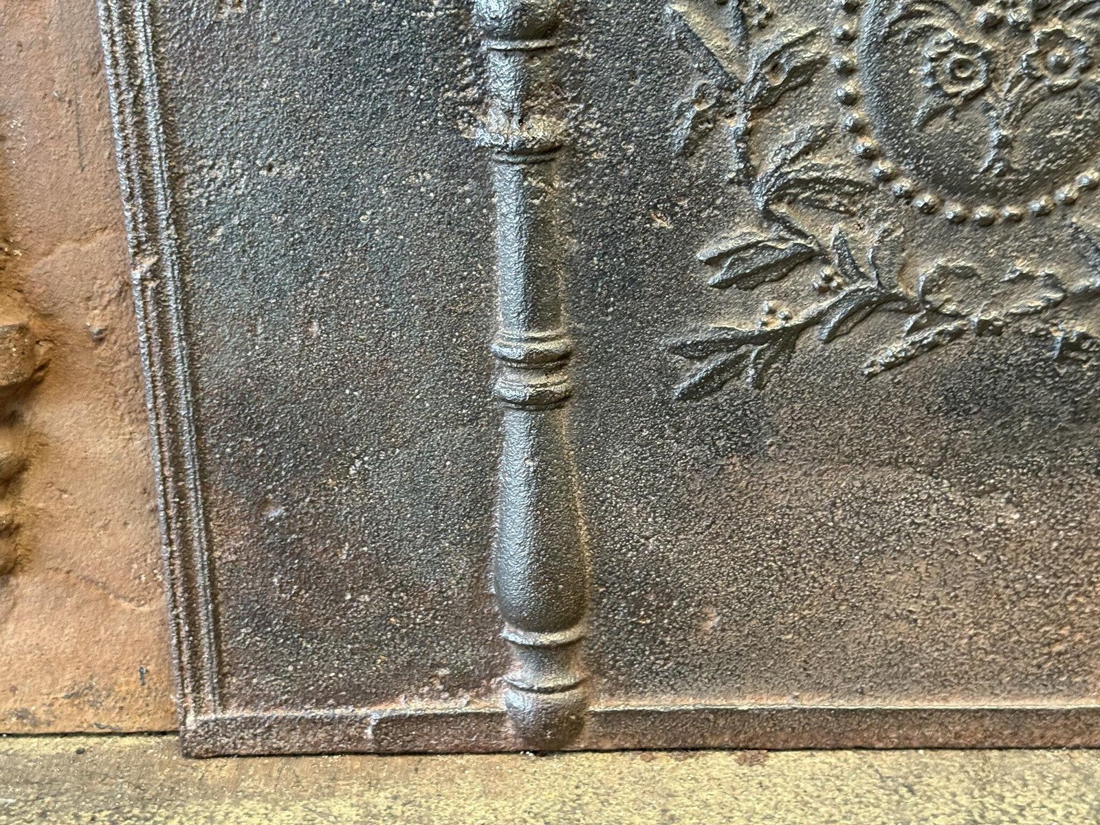 photo furniture Antique French Neoclassical Fireback / Backsplash, Early 19th Century