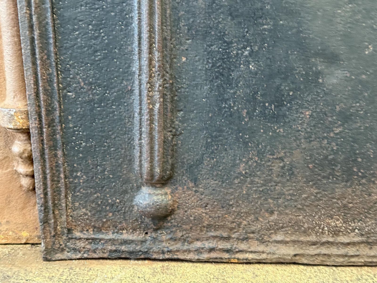 photo for sale 18th Century 'Pillars With Decoration' Fireback / Backsplash, France