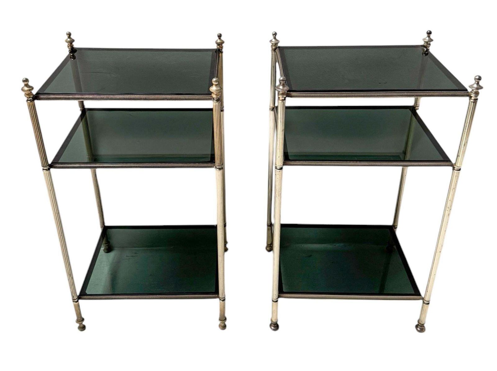 Hollywood Regency Pair Of Side Tables By Maison Jansen, 1940s photo for sale