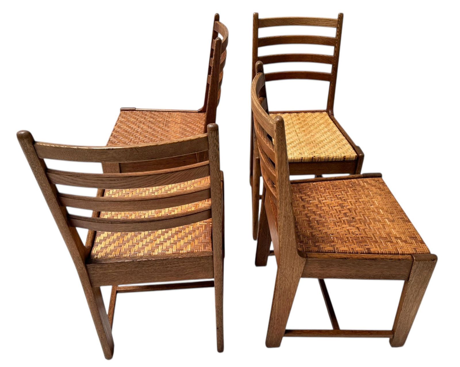 Four Modernist Art Deco Dining Room Chairs By Bas Van Pelt For My Home, 1930s photo vinterior