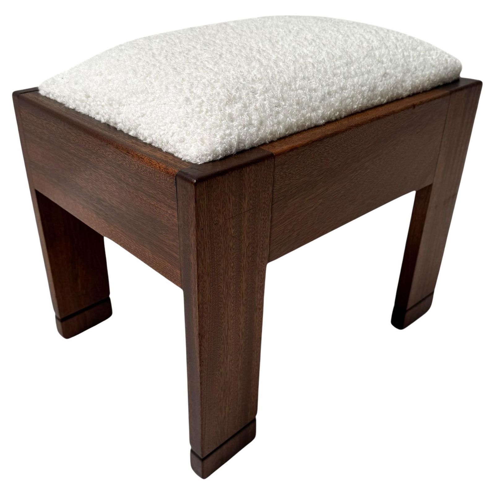 Art Deco Modernist Stool By J.A. Muntendam For L.O.V. Oosterbeek, 1920s