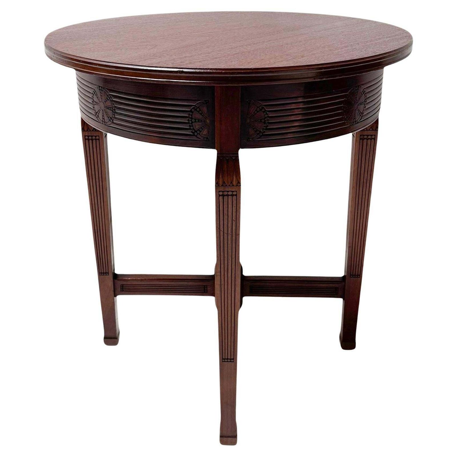 Arts & Crafts Side Table By Johann Georg Van Caspel For H.F. Jansen & Zonen