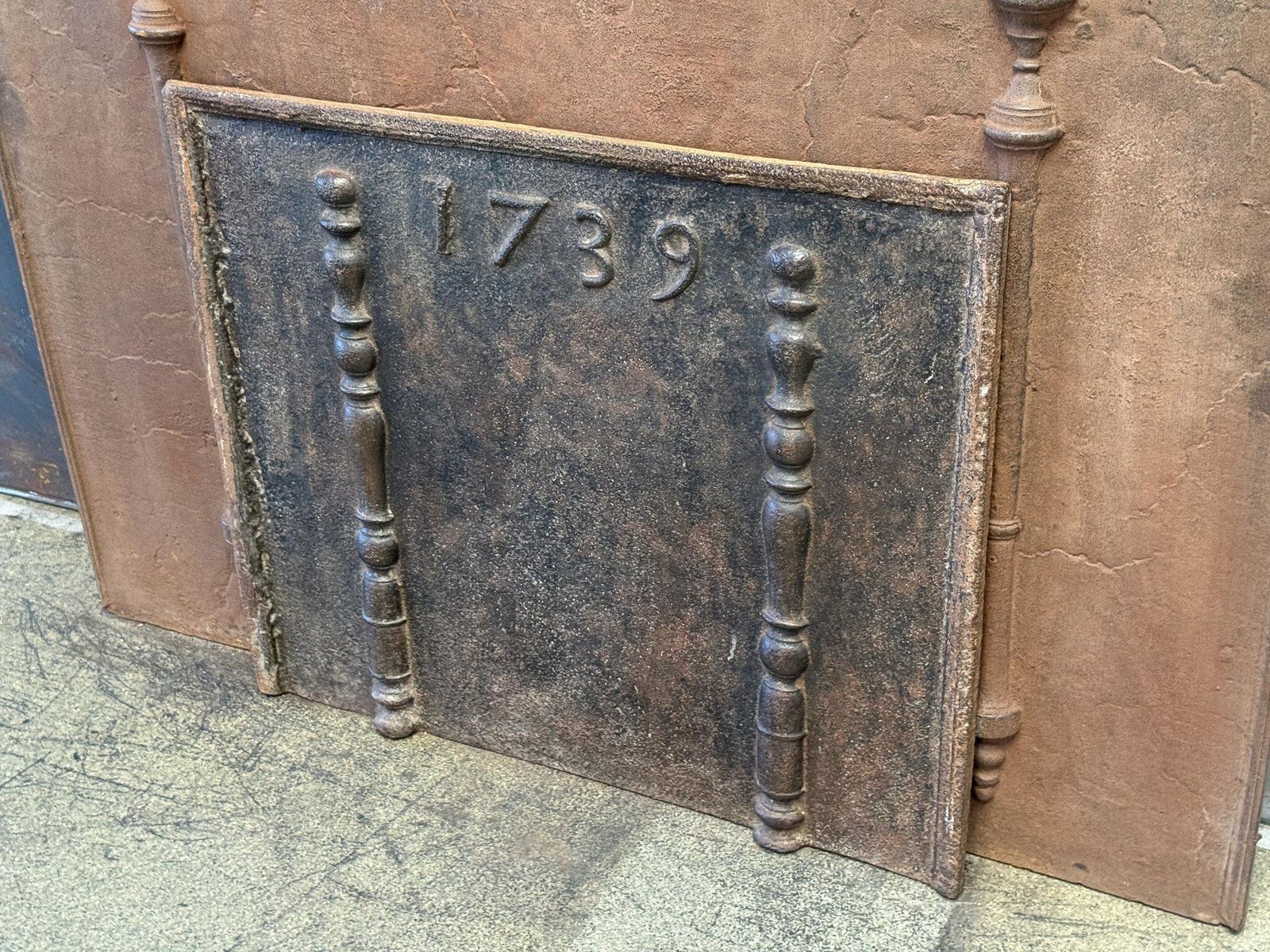 French Louis XV Period 'Year' Fireback / Backsplash, Dated 1739 photo Home Fixtures