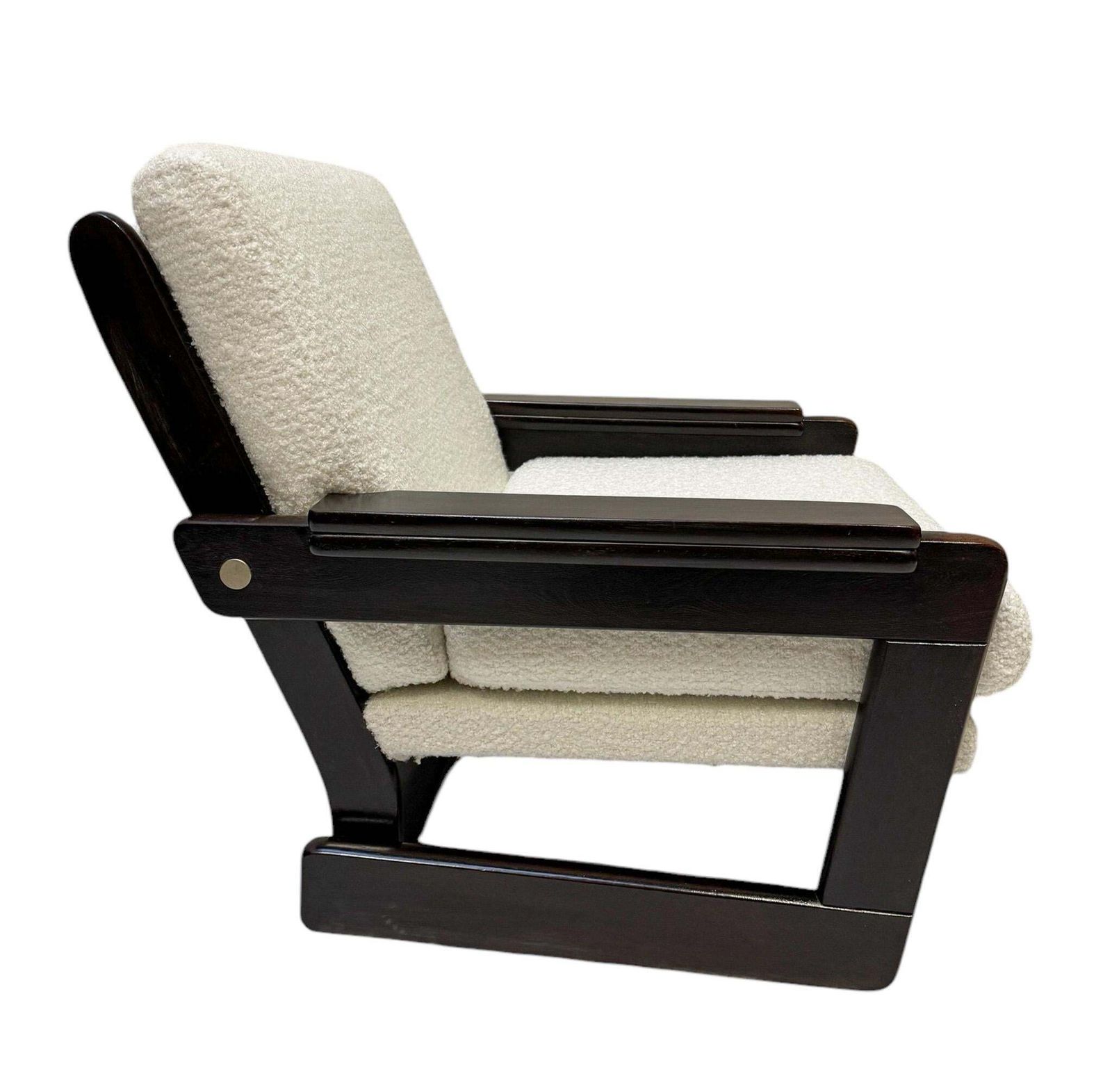 photo furniture Mid Century Modern Wenge Lounge Chairs With Bouclé Upholstery, 1970s