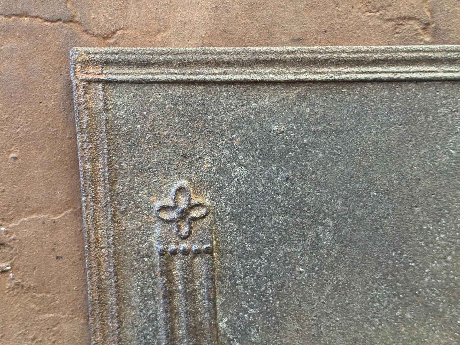 French 'Pillars Of Freedom' Fireback / Backsplash, 18th   19th C., Neoclassical photo 420.0