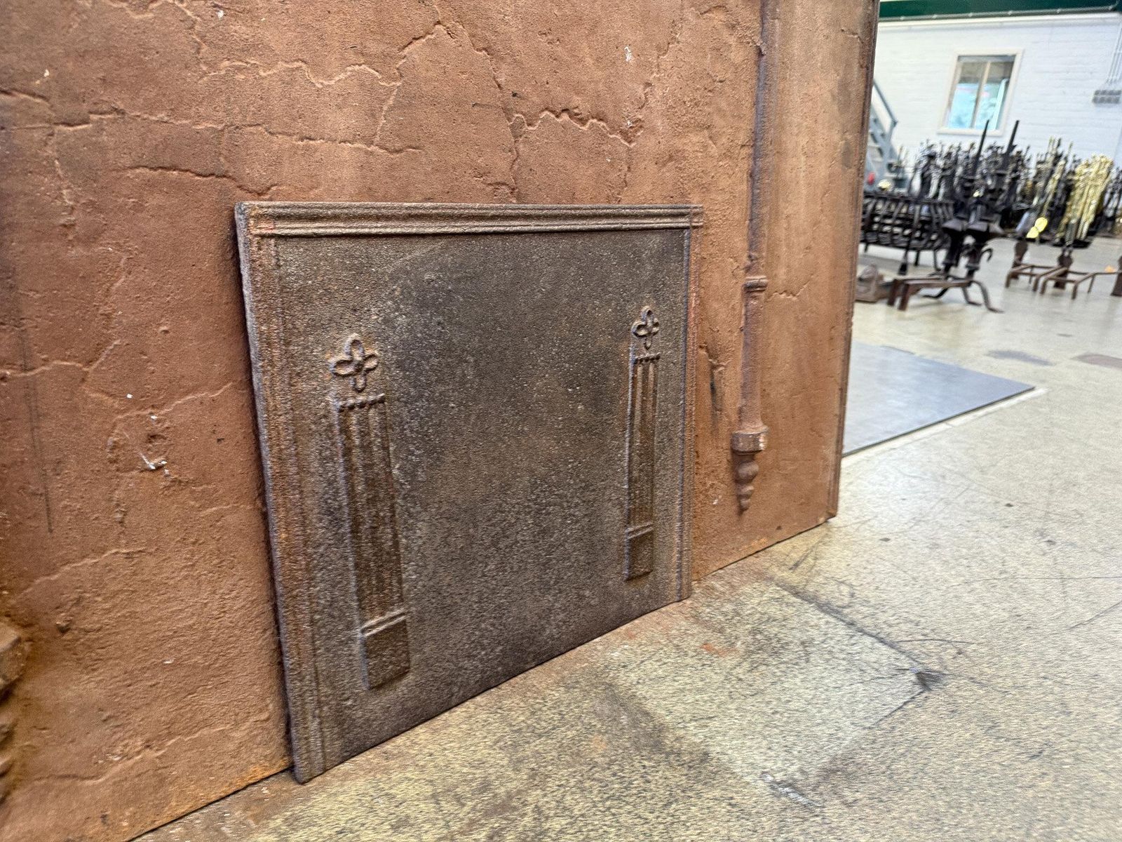 French 'Pillars Of Freedom' Fireback / Backsplash, 18th   19th C., Neoclassical photo vintage