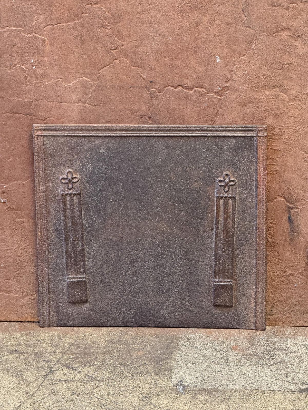 Home Fixtures French 'Pillars Of Freedom' Fireback / Backsplash, 18th   19th C., Neoclassical photo