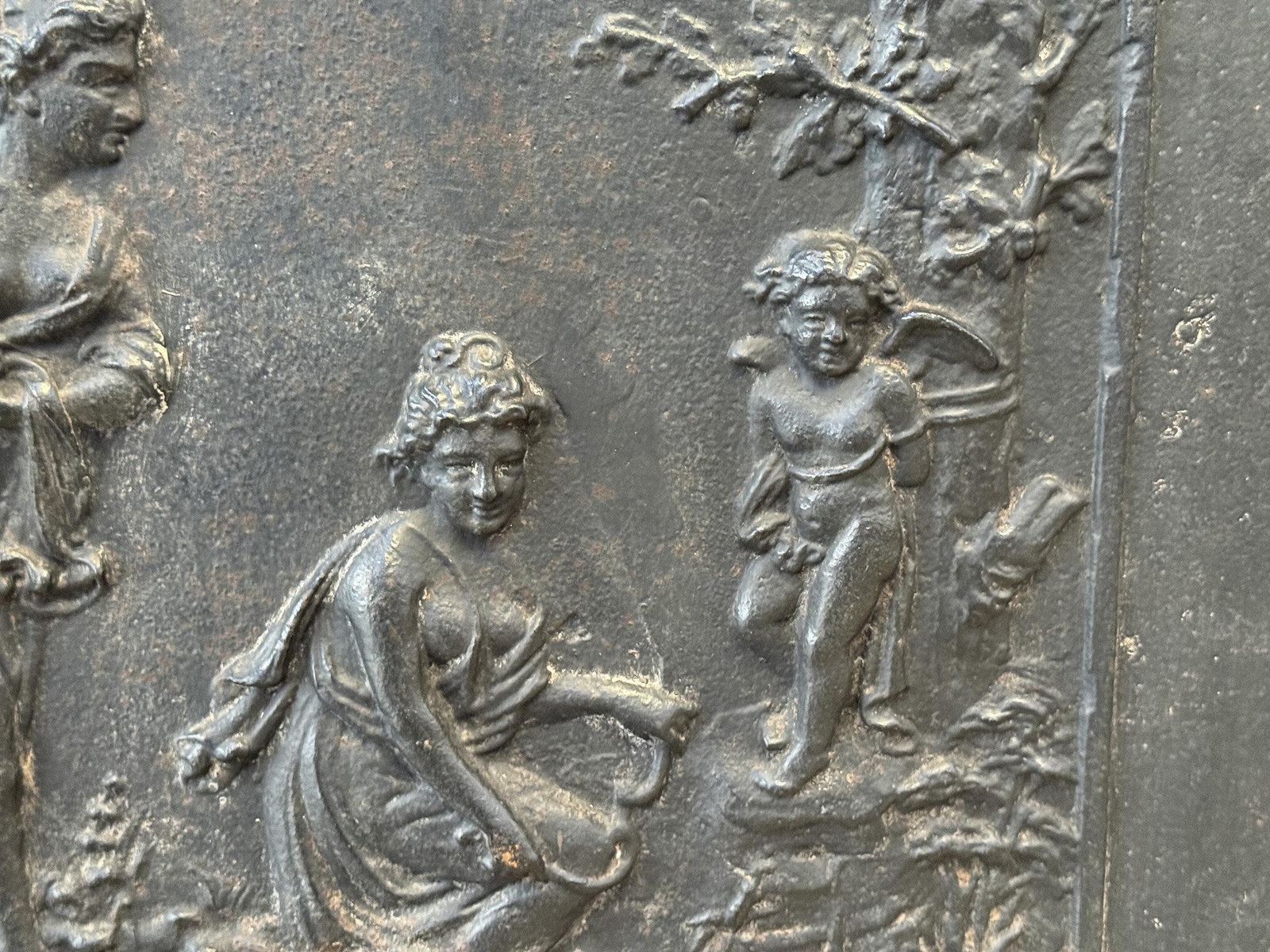 French Neoclassical 'Diana' Fireback / Backsplash, Early 19th Century Period photo for sale