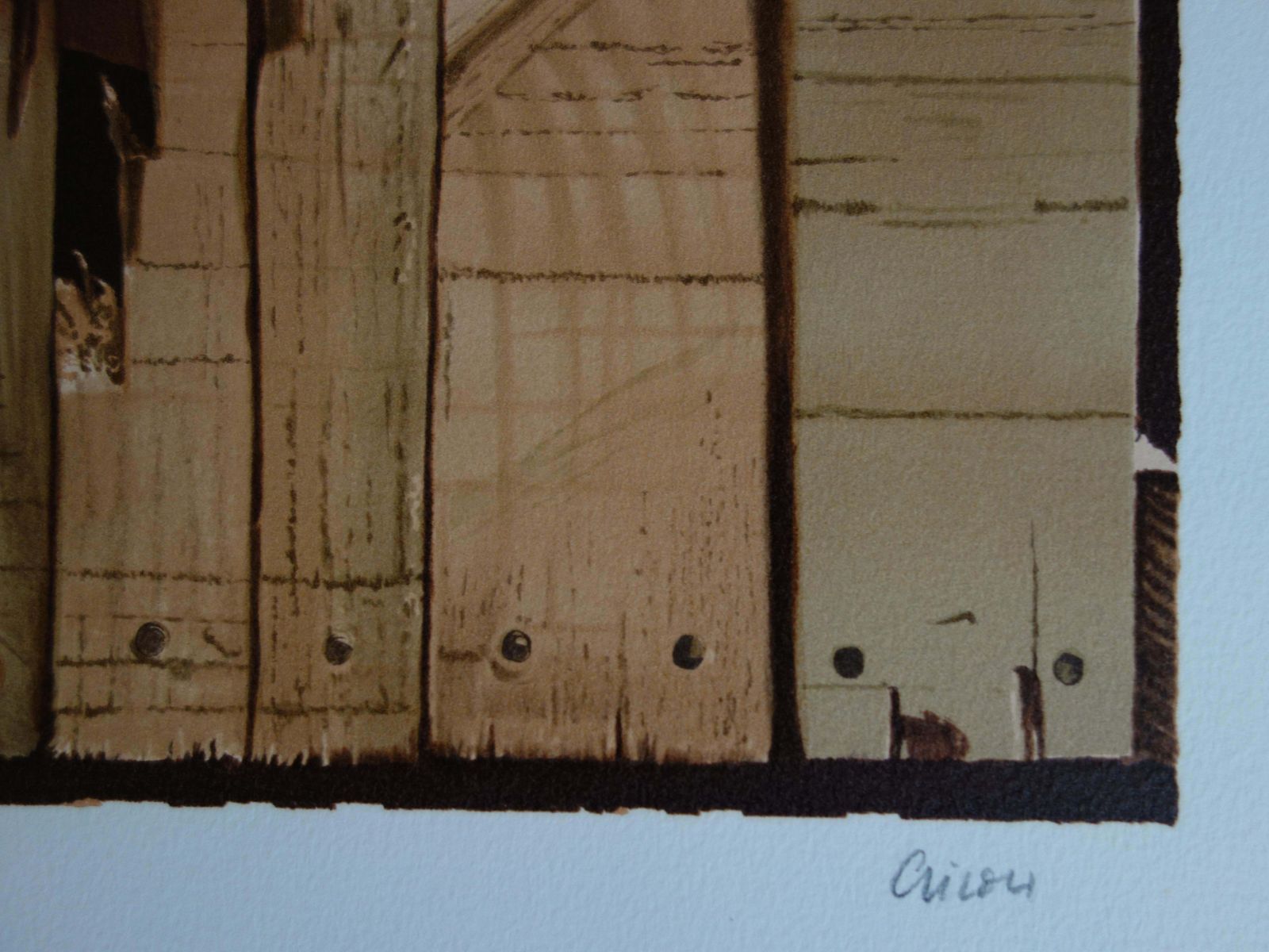 Pierre Gilouthe Abduction   Original Handsigned Lithograph photo furniture