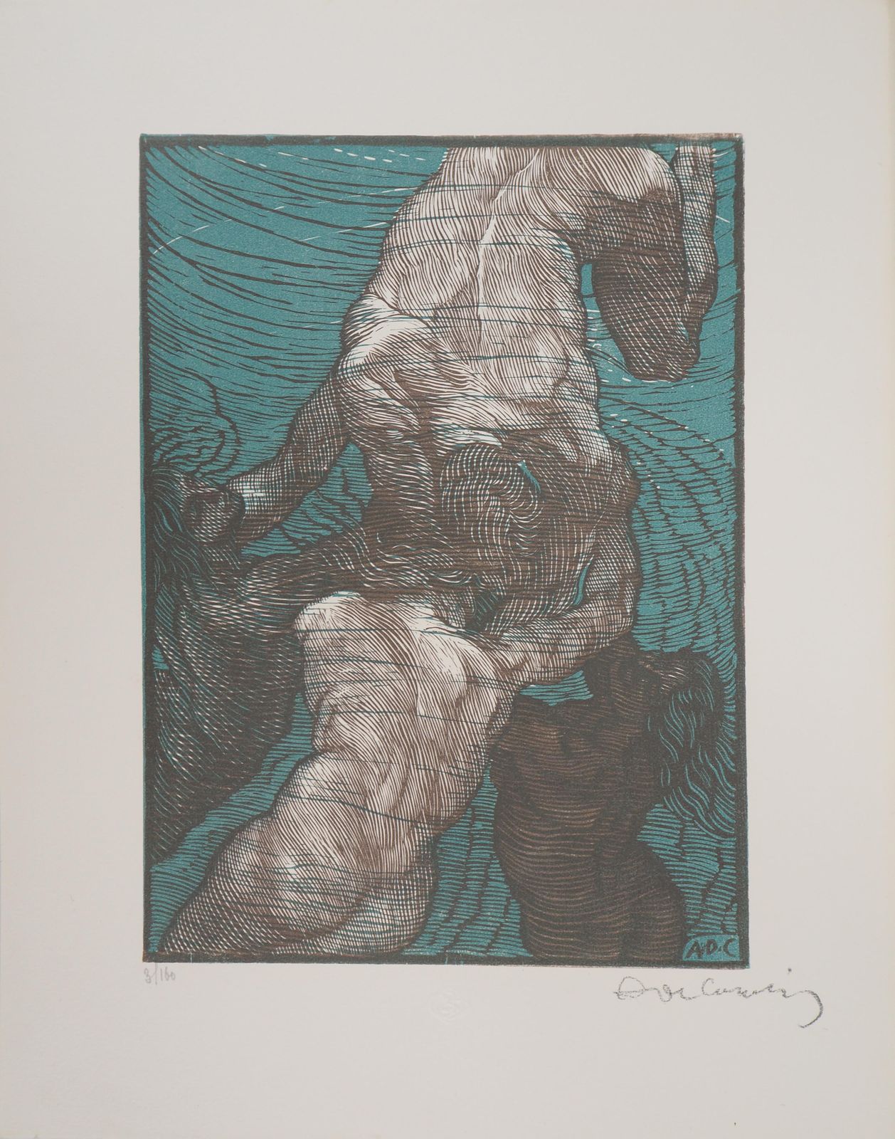 Adolpho De Carolishylas And The Nymphs   Original Wooodcut, Handsigned And Numbered / 1601925