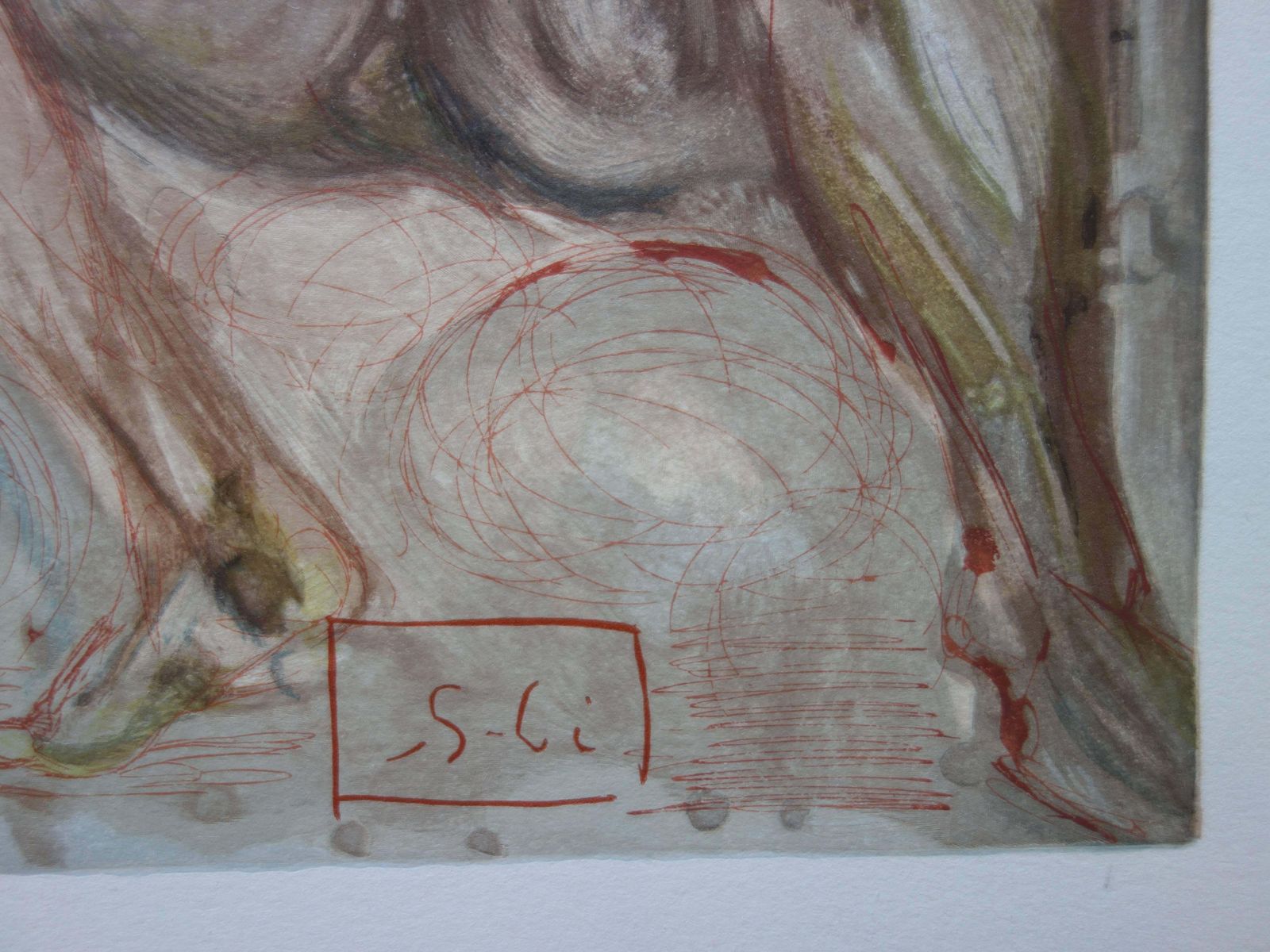 Salvador Dalí­Purgatory 15 : The Envy   Color Woodcut   1963 (Field P 189 à 200)1960 photo furniture