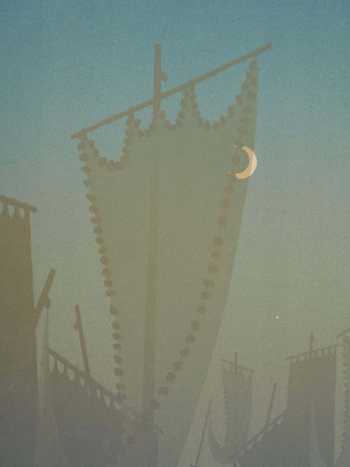 Henri Riviereart Nouveau : Sailboats With First Quarter Moon   Original Lithograph1901 photo Art