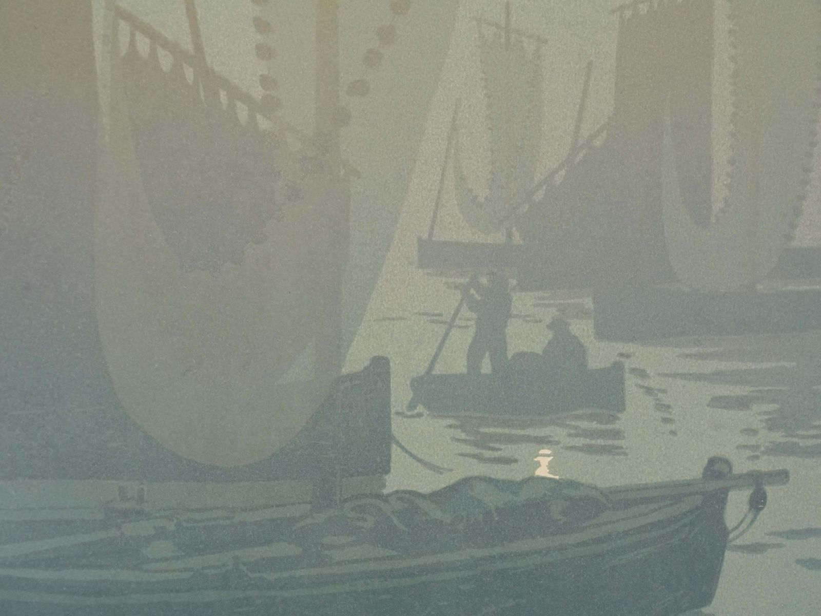 Henri Riviereart Nouveau : Sailboats With First Quarter Moon   Original Lithograph1901 photo 443.0